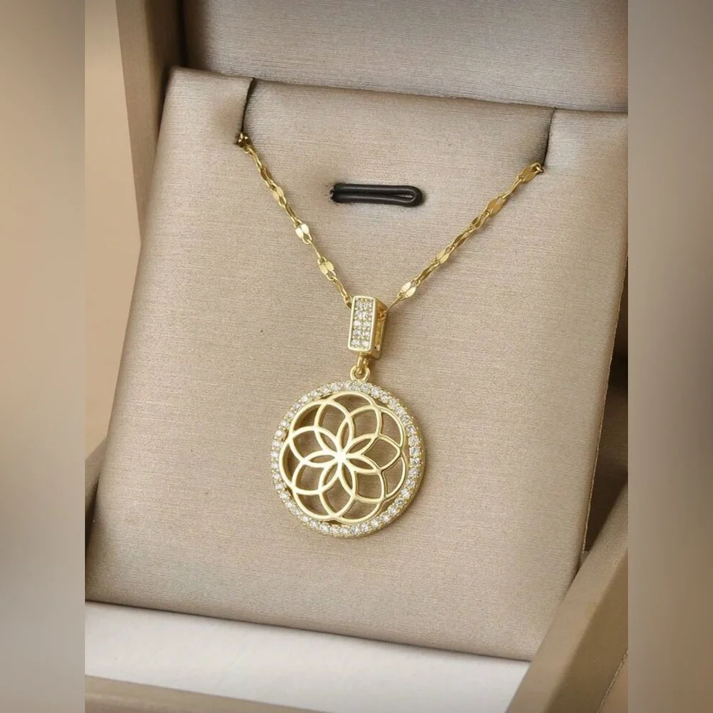 Gold‎ Tone Pendant Necklace